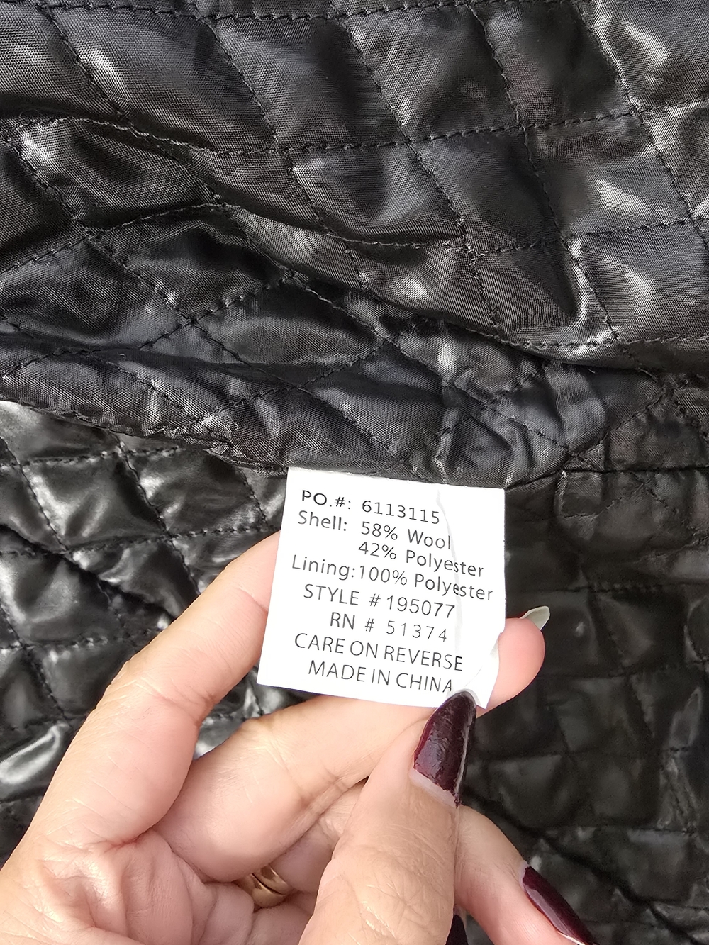 Classic Dark Gray Wool Blend Women's Coat Suze 4RG - Picture 13 of 13